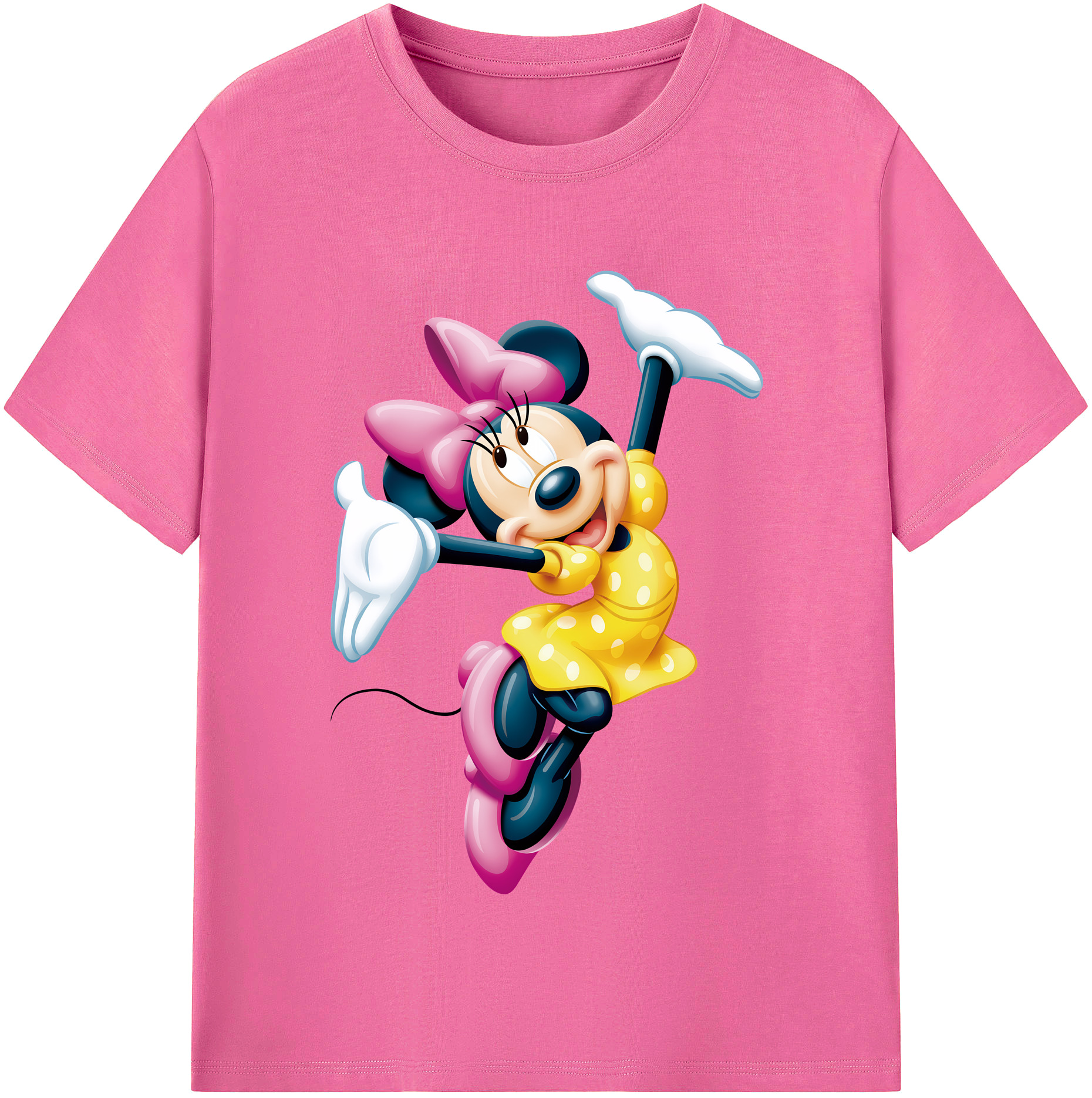 ミッキーマウス Mickey Mouse レディースカジュアルプリントTシャツ（綿100％）